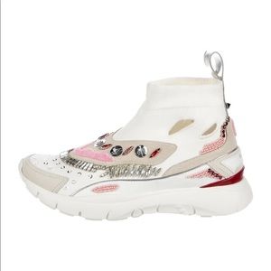 Valentino | rockstud accents crystal embellishments sock sneakers